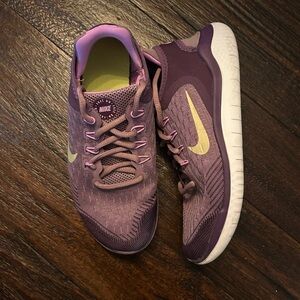 Nike Free Run Purple and Lavender Sneakers